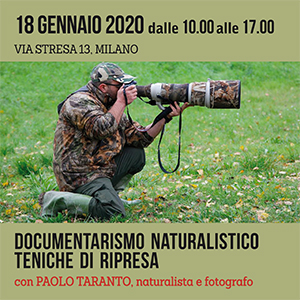 Locandina Documentarismo naturalistico - teniche di ripresa Paolo Taranto