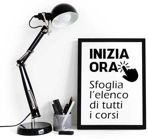 Black lamp with stationery box by the phrase frame isolated on white